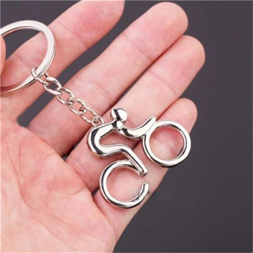 

Silver Metal Key Chain Bicycle Bike Cycling Riding Keychains Keyring Keyfob Key Ring Men Fashion