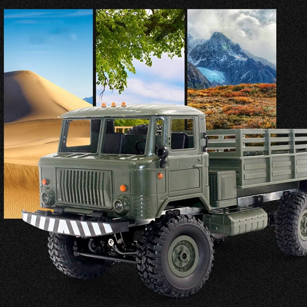 

B-24 1/16 RC Military Truck Rock Crawler Army Car Kit Vehicle with Motor & Servo Automatic Vehicle Toys for Children Gift