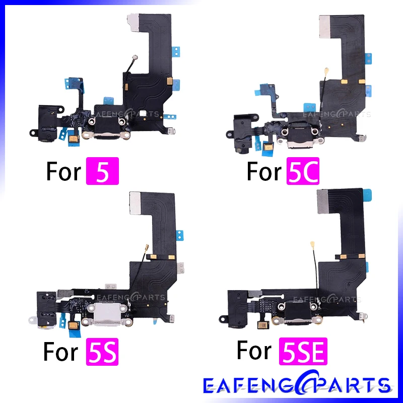Charging Port Charger Flex For iphone 5 5SE 5C 6S 6S Plus with Board Mic Microphone Flex Cable