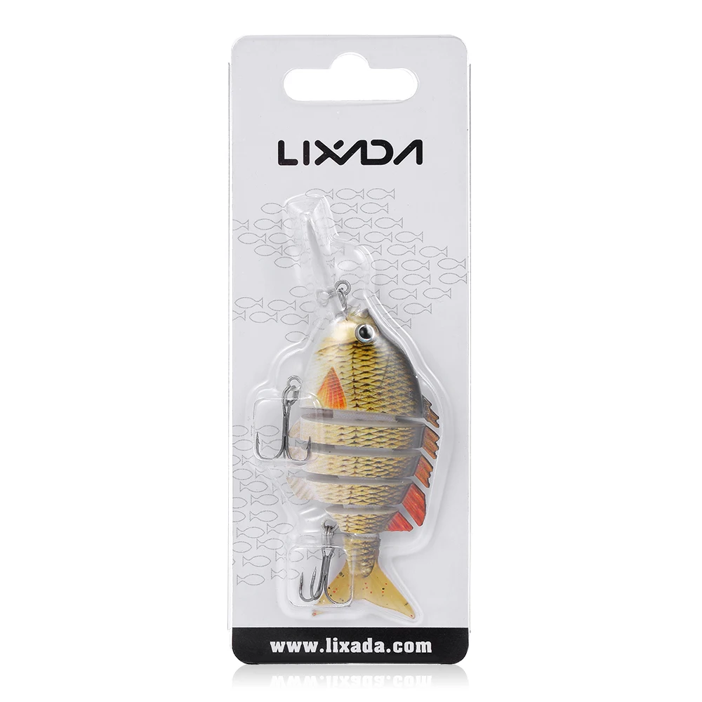 Lixada 10 см 15 г кренкбейт Воблер для рыбалки многосегментная 6 сегментная жесткая