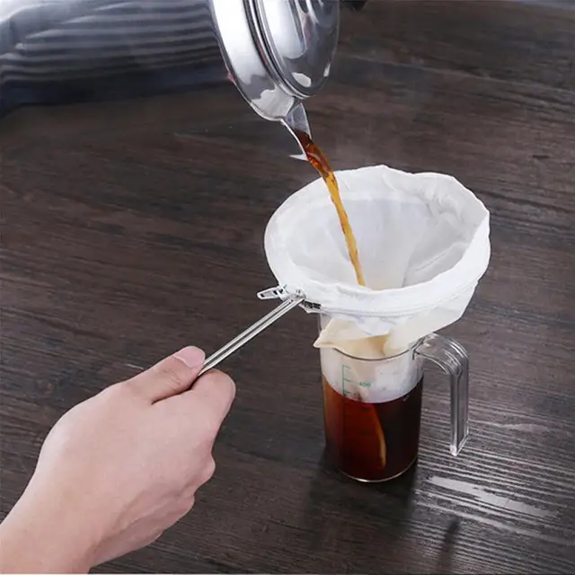 Best Offers Stainless Steel Coffee Strainer Tea Filter Bag Reusable Coffee Dripper Sock Bag
