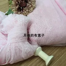 Розовый Изысканный сетчатый хлопок вышивка одежды кружева аксессуары кружева 8 см шириной