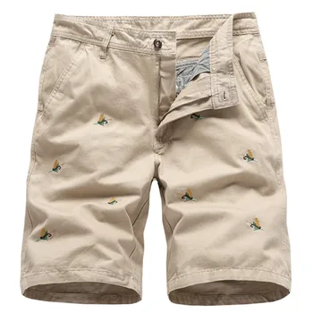 

2019 Summer Fashion New Men's Casual Boutique Tooling Cotton Shorts / Men's Straight Print Tooling Shorts