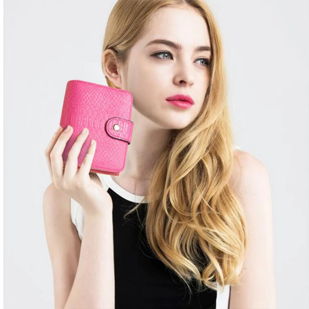 

CUWHF New Python pattern zipper buckle Women Wallets Small Leather Purse Womens Card Bag For Women Clutch Female Purse Wallet