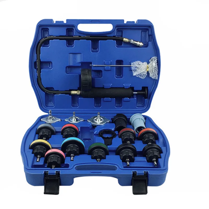 

18Pcs Universal Radiator Pressure Tester Kit Car Water Tank Leak Detector