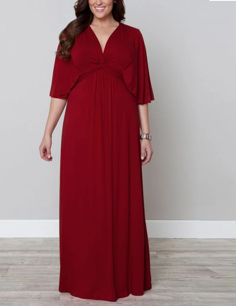 Big size M XXL black one piece dress women fit and flare long dress