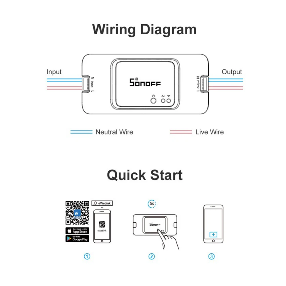 SONOFF базовый R3 Умный дом wifi 10A 100-240 В DIY умный переключатель Ewelink приложение для Amazon Alexa Google домашний Модуль Автоматизации комплекты