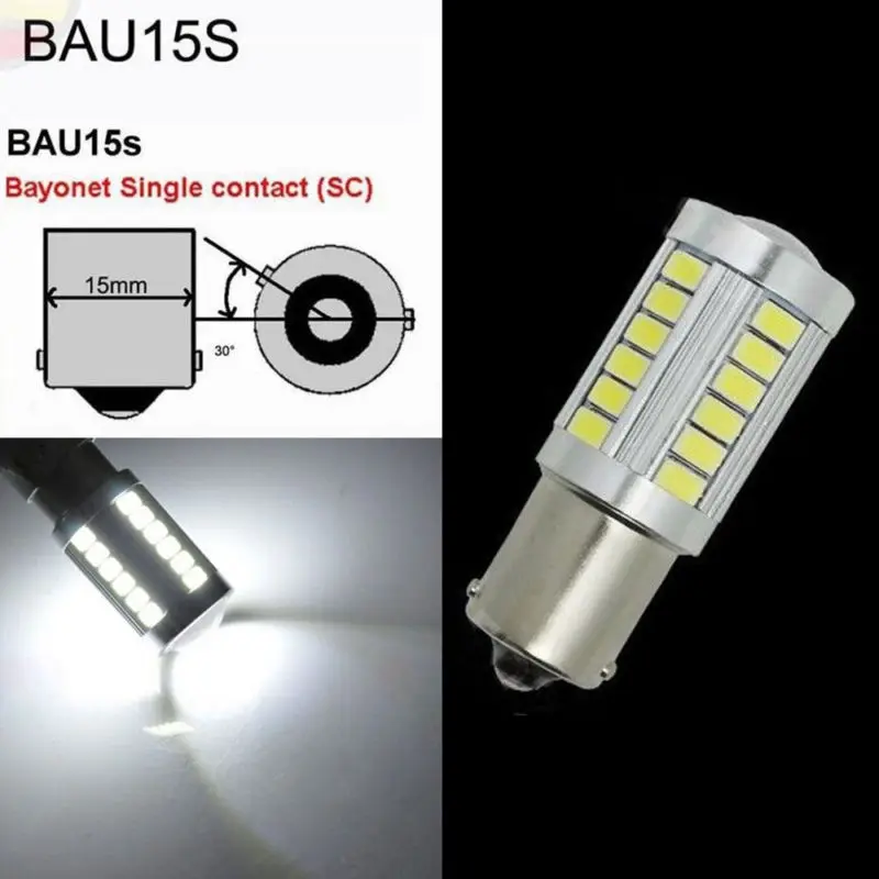 156PY огни белый сигнал светодиодный PY21W 33SMD 5630 Резервное копирование лампа AC/DC 12V 24V 4 шт. Новые приятные