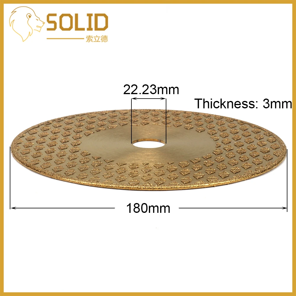 180x22,23x3 мм Алмазный шлифовальный режущий диск алмазное лезвие колесо для гранита мрамора 40 # Ti с покрытием