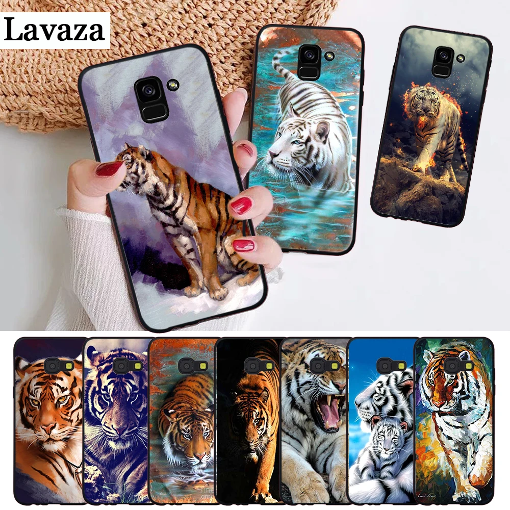 

Lavaza angry tiger animal Cub Luxury Silicone Case for Samsung A3 A5 2016 2017 A6 Plus 2018 A7 A8 A9 A10 A30 A40 A50 A70 J6