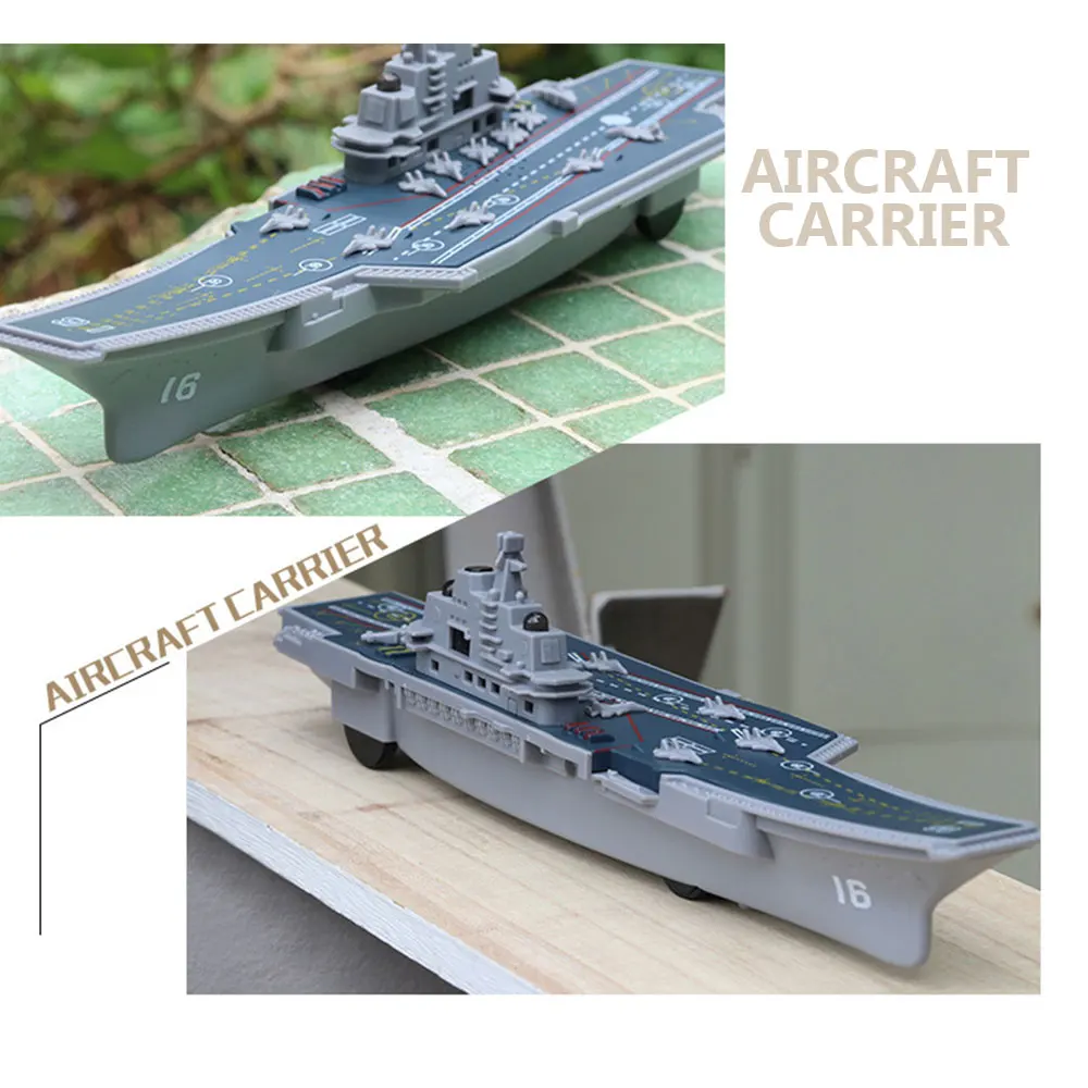 Aircraft Carrier Toy Plastic Cultivate Interest Collection Decoration Grey Indoor Military Model Gift Kids Desk