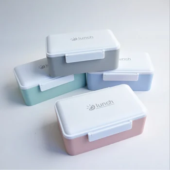 

ONEUP Lunch box Double Layer Eco-Friendly Bento Box Portable Food Storage Container With Compartments Food box Microwavable