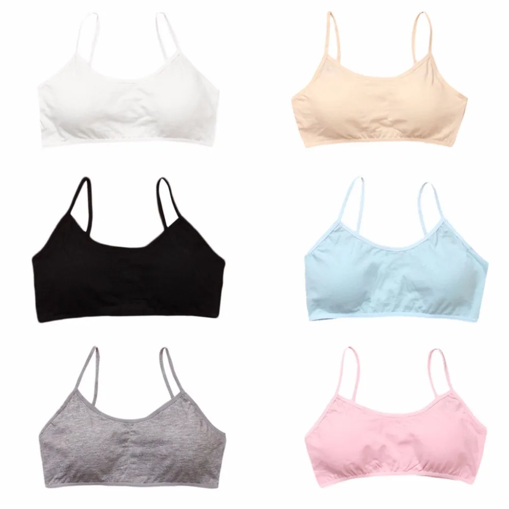 Children Young Teenagers Girl student Vest Underwear Narrow Shoulder