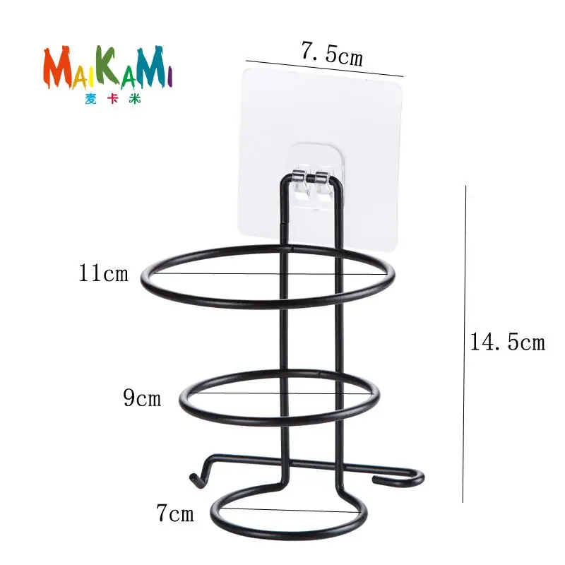 Настенный фен MAIKAMI, стойка для ванной комнаты, железная стойка-держатель для хранения, органайзер, подставка, крючки, Прямая поставка