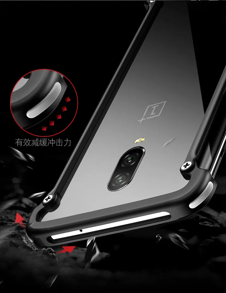 Для OnePlus 7/7 pro/7 T/7 T Pro Алюминиевый металлический бампер Рамка Тонкий чехол для телефона