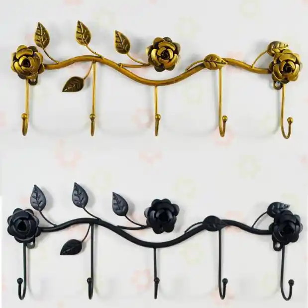wall coat rack wrought iron