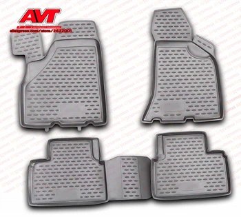 

Floor mats for Lada Priora 2010- 4 pcs rubber rugs non slip rubber interior car styling accessories