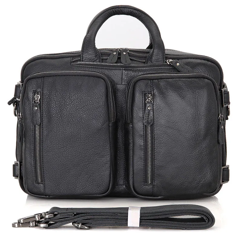 Мужской деловой портфель из мягкой натуральной кожи, сумка для ноутбука, многофункциональная сумка через плечо из воловьей кожи, мужская деловая сумка-тоут