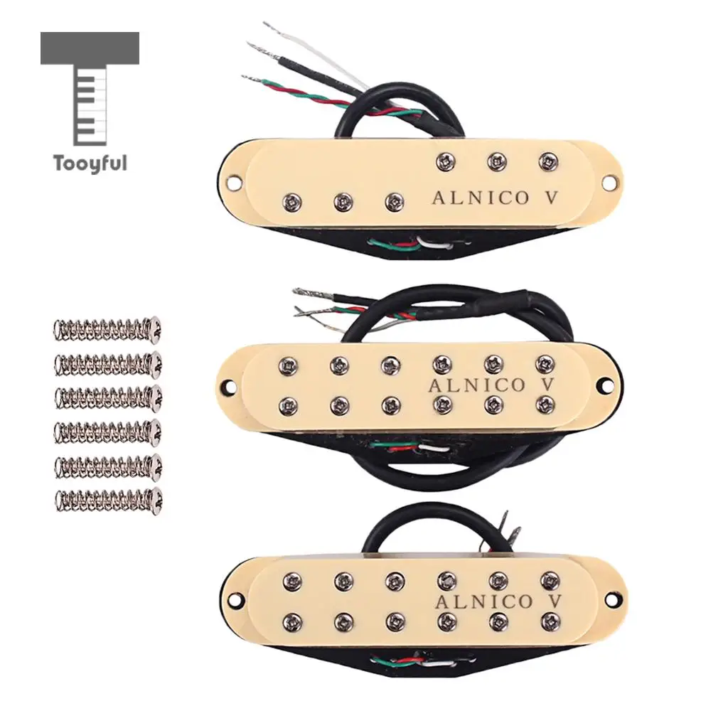 1 Set Alnico V Humbucker Pickup M/N/B for Strat ST Electric Guitar Replacement Parts