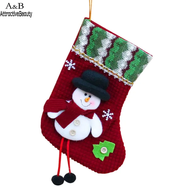christmas xmas stocking sack santa snowman reindeer hanging decor for christmas tree christmas gift - Xmas Stockings christmas xmas stocking sack santa snowman reindeer hanging decor for christmas tree christmas gift - Xmas Stockings
