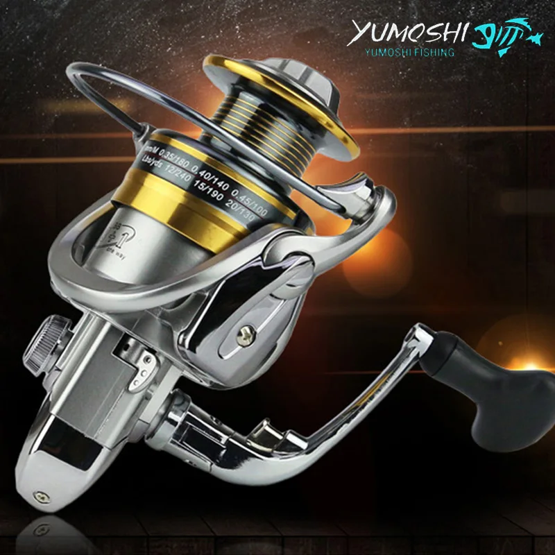

YUMOSHI Metal Spool Spinning Fishing Reel 13+1BB Superior Wheel for Freshwater Saltwater Fishing 1000 - 7000 Series