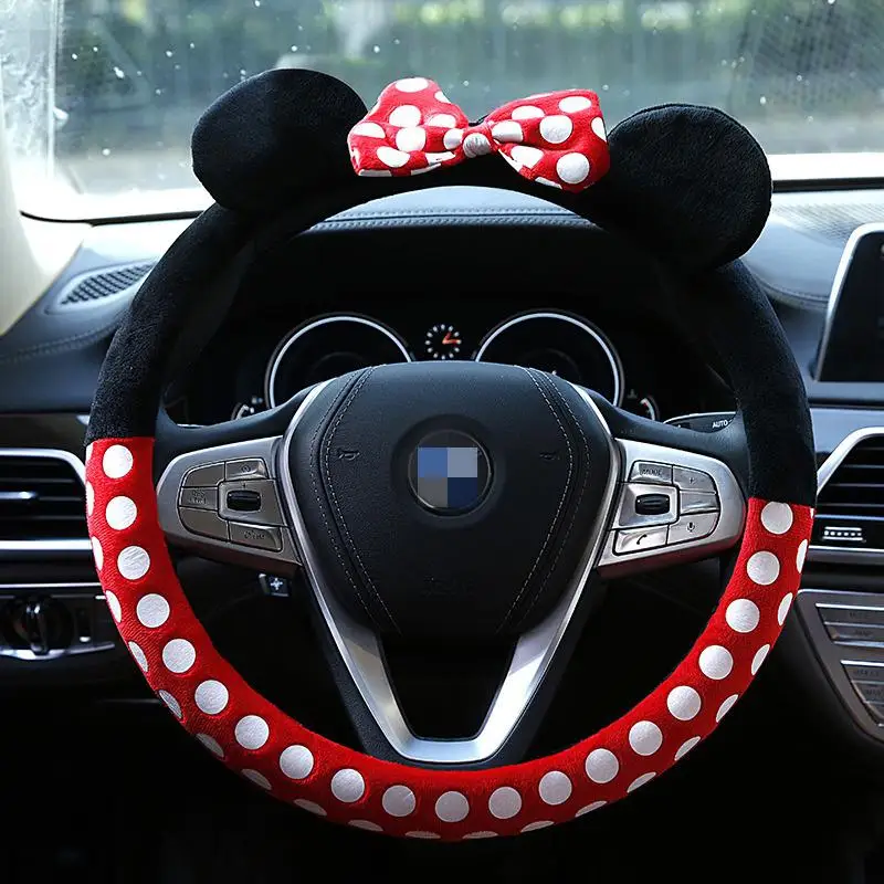 Универсальный чехол на руль с изображением животных из мультфильмов, автомобильные аксессуары, 14 цветов