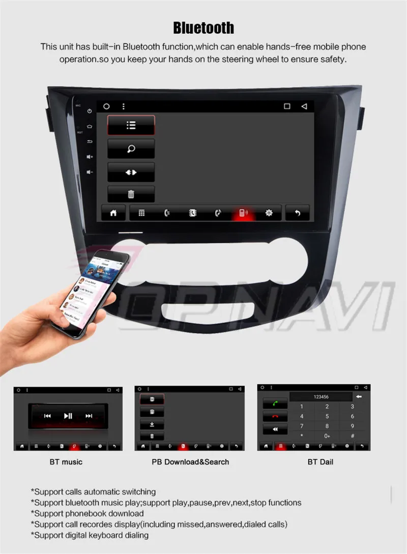 car radio bluetooth For Nissan Qashqai 2016