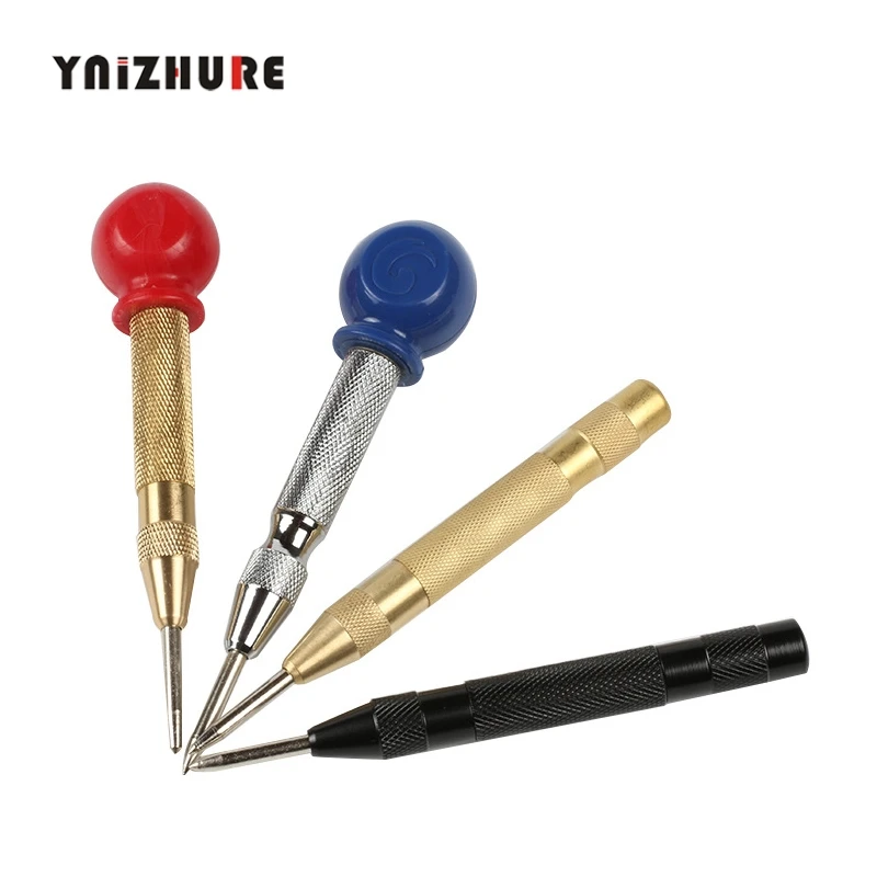 

YNIZHURE High Speed Steel Automatic With grip cap Locator Semi-automatic Center Pin Punch Spring Loaded Marking Wood Drill Bit