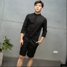 M-5XL весной и летом прилив мужчин семь рукава модные повседневные цельные комбинезоны комбинезон Шорты стилист тонкий комбинезон