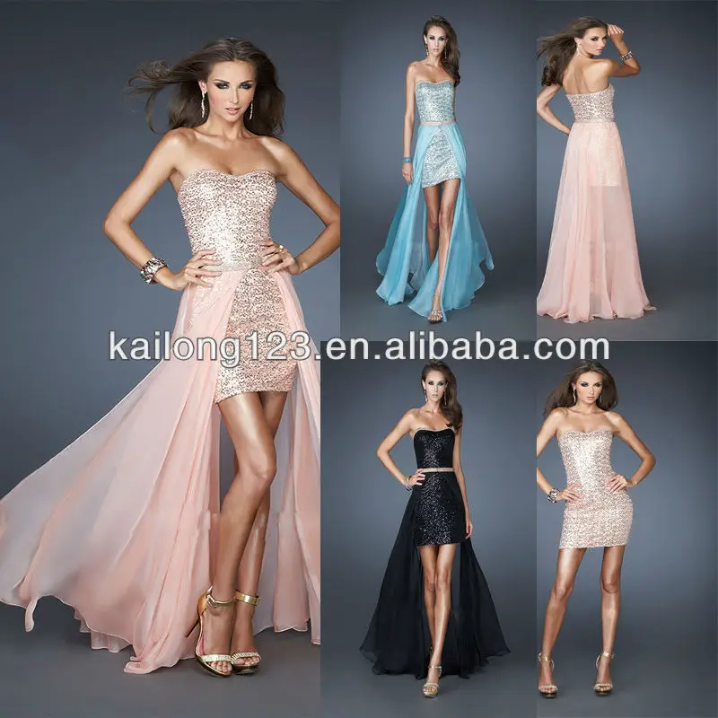 short dress with detachable skirt