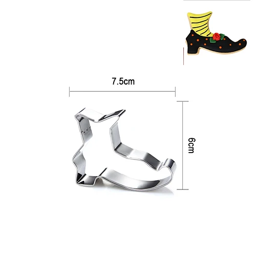

Hot New!Halloween witch's shoes stainless steel cookie cutter sugar cake cutter