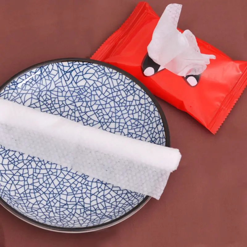 5 шт./пакет одноразовые нетканые тканевые крышки влажные салфетки для удаления рук рот Очищающая ткань полотенце Смешные улыбка зубы
