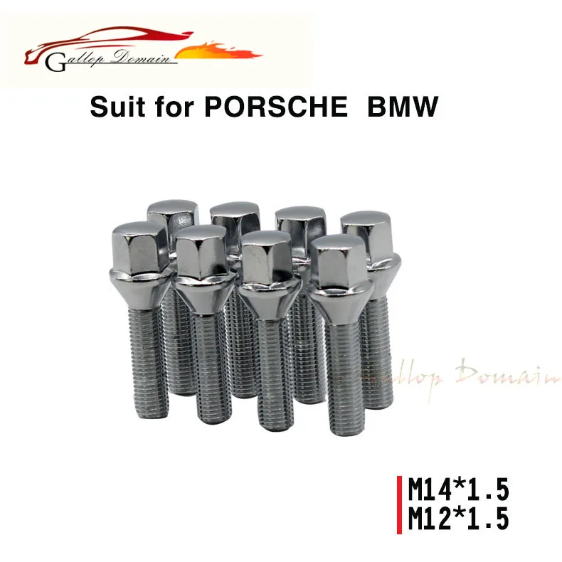 10 X M12X1.5 60 mm Largo Negro 35 mm Rosca 60 ° Rueda de Aleación Pernos Audi 57.1