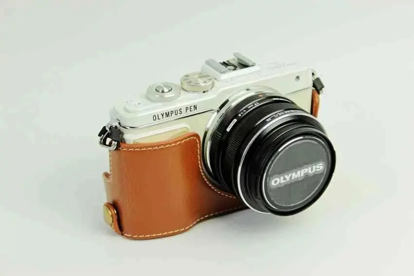 Из натуральной кожи Половина Камера нижней части корпуса для Olympus E-PL8 EPL8 E-PL7 EPL7