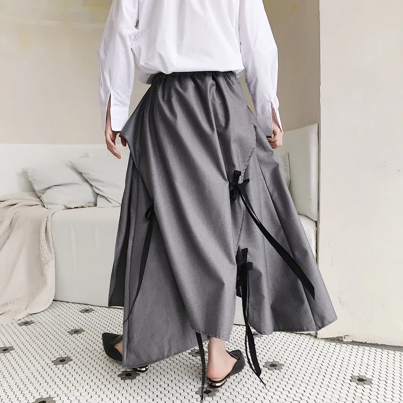 

MIXCUBIC 2018 Autumn College style unique Irregular overlap Culottes pants men casual loose Culottes pants men size M-XXL