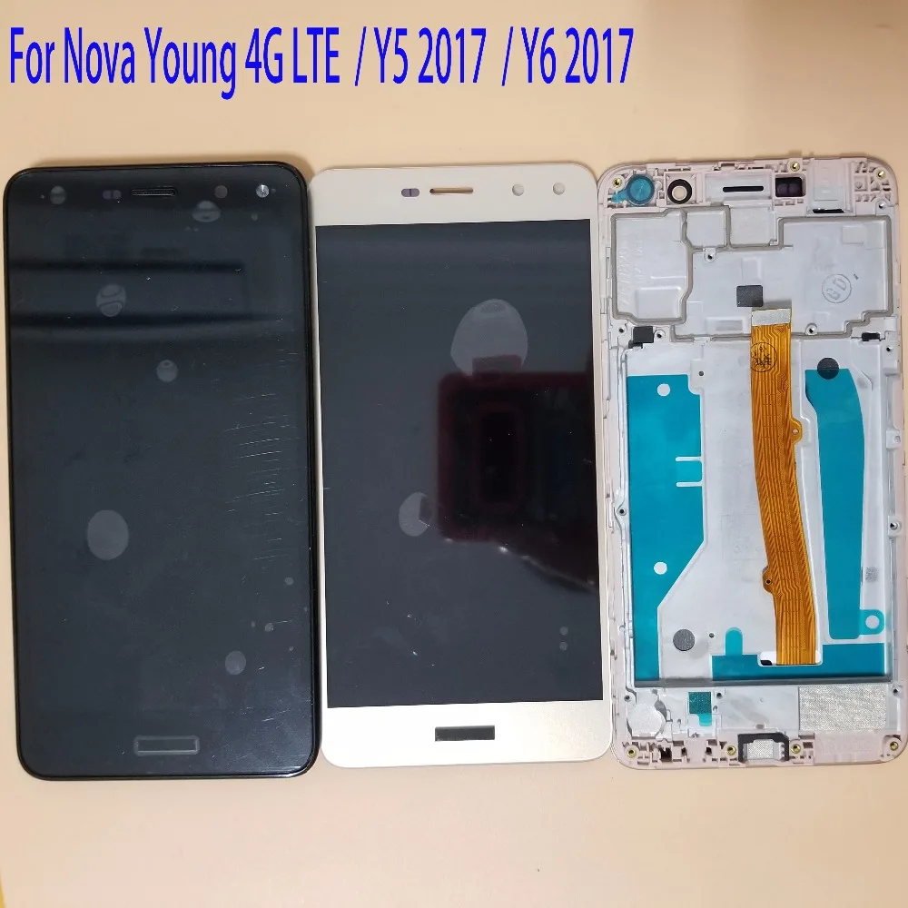

5.0" For Huawei Nova Young 4G LTE Y5 2017 Y6 2017 MYA-L11 MYA-L41 LCD Display Touch Screen Digitizer Assembly With Frame