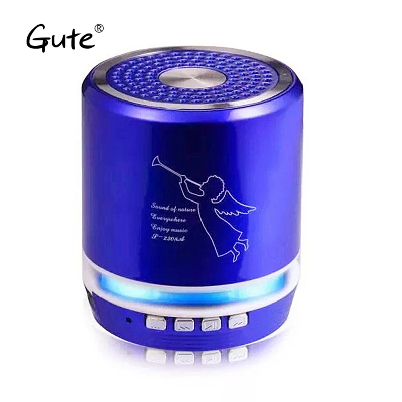 

Gute hot column LED light Bluetooth wireless speaker woofer Radio handfree portable enceinte bluetooth portable puissant pls var