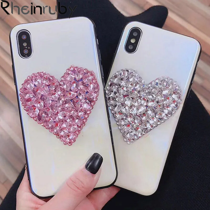 Rheinruby стразы из закаленного стекла чехол для Xiaomi mi 9 SE 8 Lite PocoPhone F1 Red Note 7 4X5