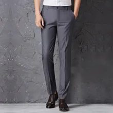 Новинка, высокое качество, мужской чистый цвет, деловой костюм, брюки, на заказ, Свадебный костюм жениха, брюки, плюс размер, XS-5XL