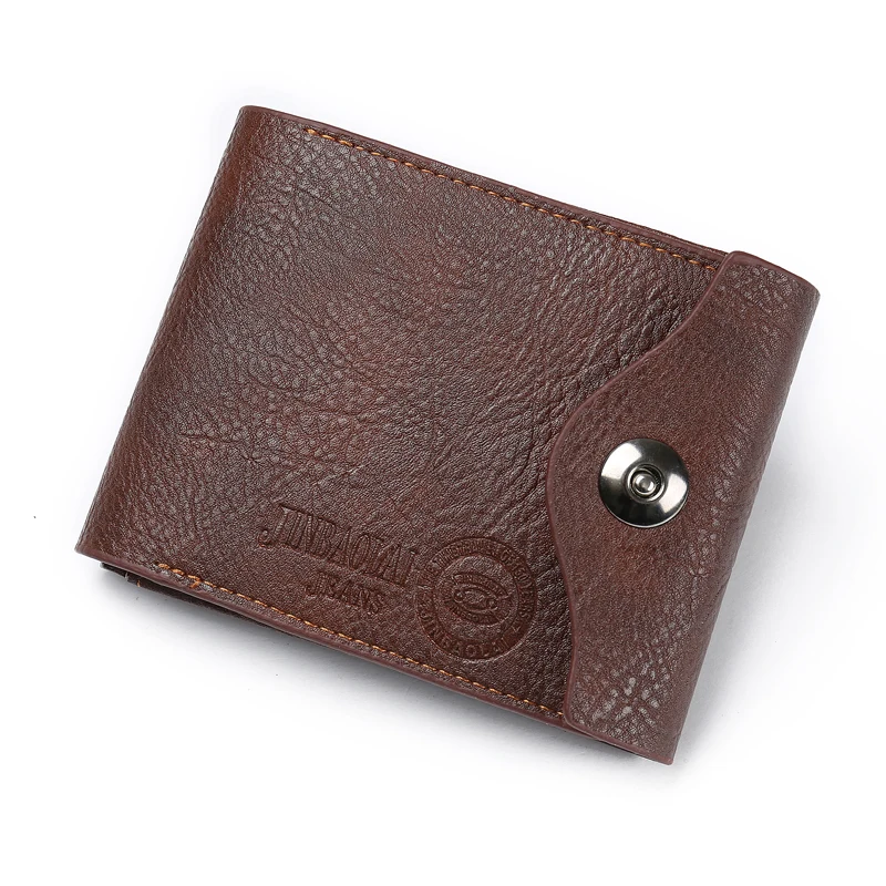 

YaHe Hot Men's Wallet Multi-function Male PU Leather Coin Purse With Magnetic Buckle Clip European Style Short Wallet for men
