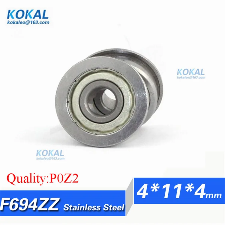 

[SF694ZZ-P2] 10pcs Stainless Steel 420C flange bushing computer DIY home make ball bearing SF694zz SF694-zz F694 4*11*4*12.5*1mm