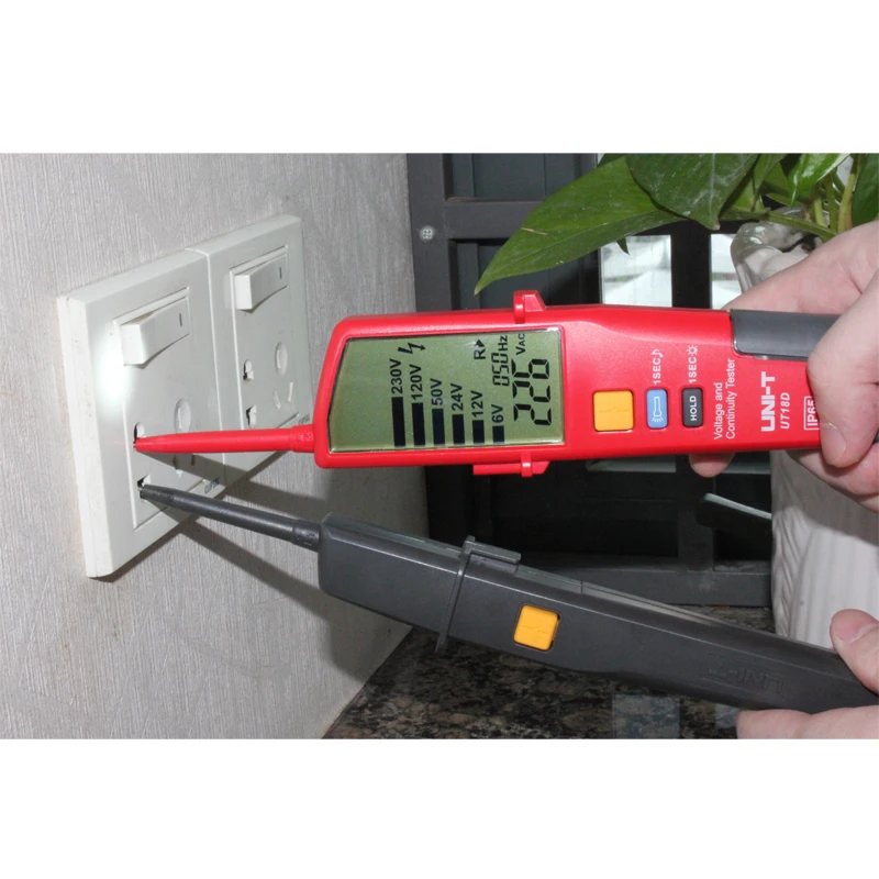 Beste UNI T UT18A UT18B UT18C UT18D Spanning En Continuïteit Tester Aan uit Test Rcd Test Single  pennen Meting