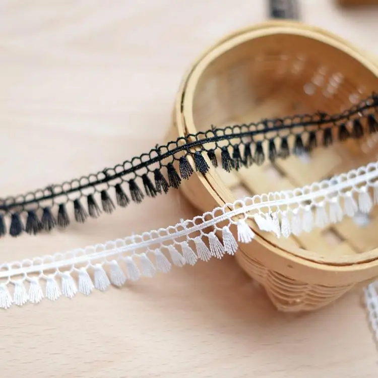 Растворимый кружевная тесьма с кисточками, DIY аксессуары кружевное ожерелье 1,9 см горячая распродажа