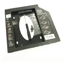 Универсальный 2,5 «2-й CD/DVD-ROM HDD карман для жесткого диска лоток SATA 9,5 мм 12,7 мм Оптический отсек для ноутбука ноутбук Mac book