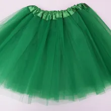 Из искусственного меха, для малышей, 3 слоя зеленая юбка-пачка для девочек для празднования Рождества