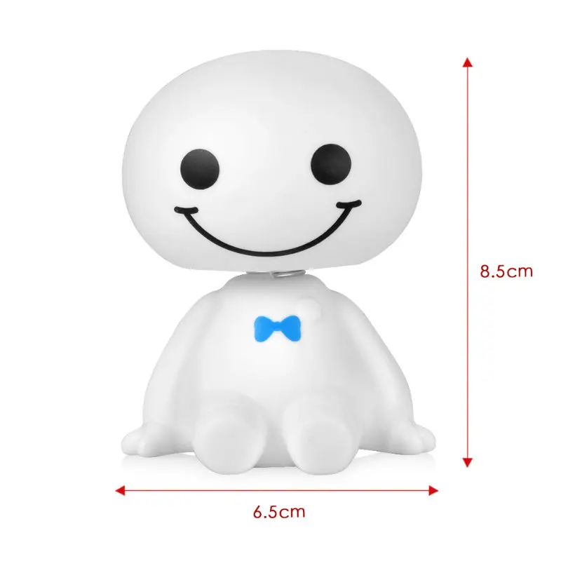 Car Ornament Cute Shaking Head Baymax Robot Doll Automotive Decoration Auto Interior Dashboard Bobble Head Toys Accessories Gift (7)