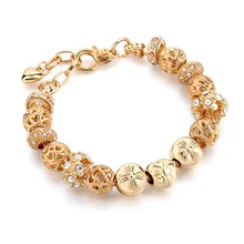 Подарок! Хрустальные браслеты с подвесками для женщин золотистые бусины браслеты и браслеты Pulseria DIY модные ювелирные изделия SBR170008
