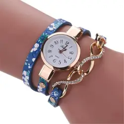 Duoya брендовые Роскошные Брендовые повседневные женские часы из искусственной кожи в Корейском стиле с кристаллами и заклепками