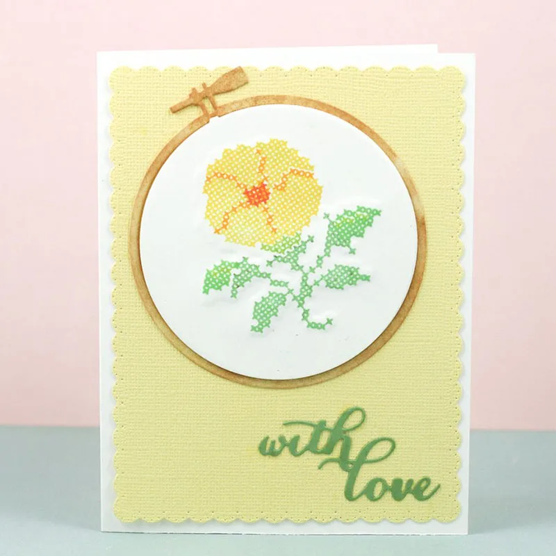 

3pcs embroidery frames Metal Cutting Dies Stencil for DIY Scrapbooking Photo Album Embossing Paper Cards Decorative Crafts