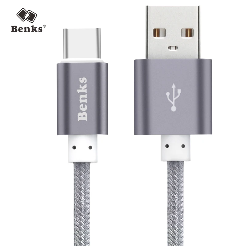 Benks Тип usb C кабель для samsung S9 S8 + 2A быстрой зарядки и передачи данных Xiaomi Mi 8 Oneplus 6 USB